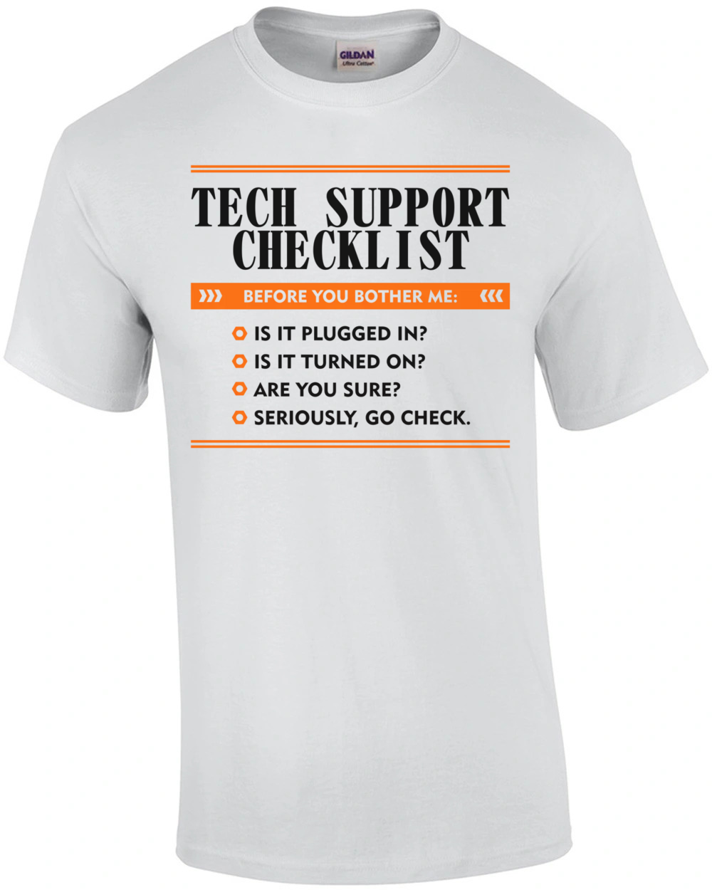 Tech Support Checklist - Help Desk Worker Shirt