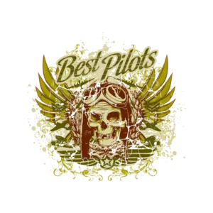 Best Pilots Skull Gothic Pilots T-Shirt