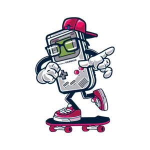 Retro Game Boy Gamekid Skating Gaming T-Shirt