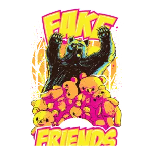 Fake Friends Trendy Bears Graphic T-Shirt