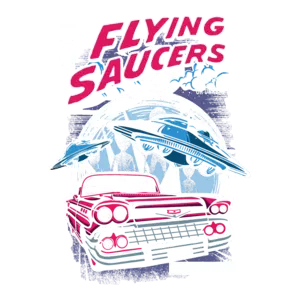 Flying Saucers Retro Ufo Comic Book T-Shirt