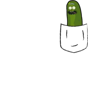 Rick And Morty - Pickle Rick in pocket t-shirt