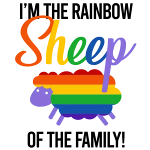 I'm the rainbow sheep of the family! - gay pride t-shirt