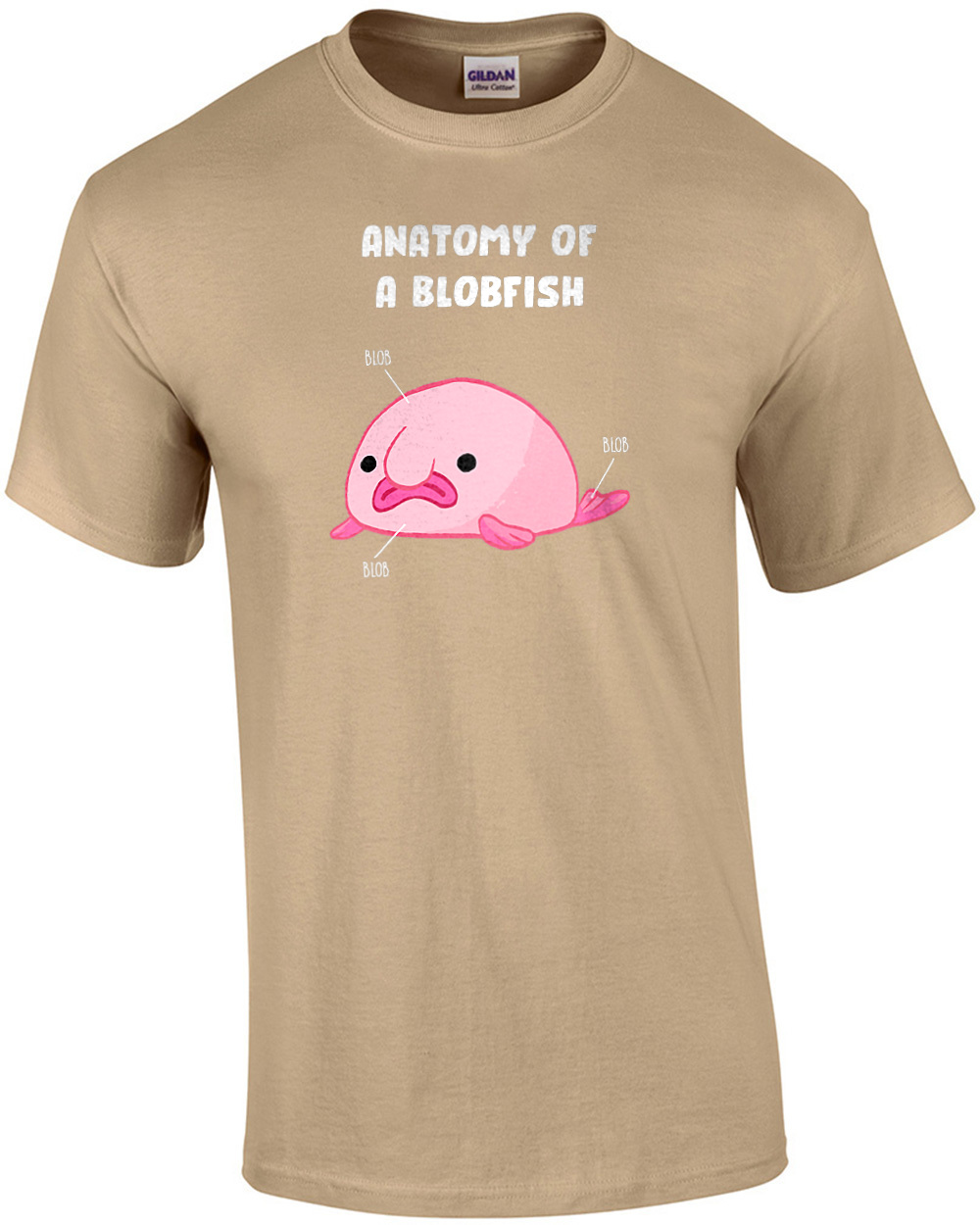  Resting Blob Face Blobfish T-Shirt : Clothing, Shoes & Jewelry