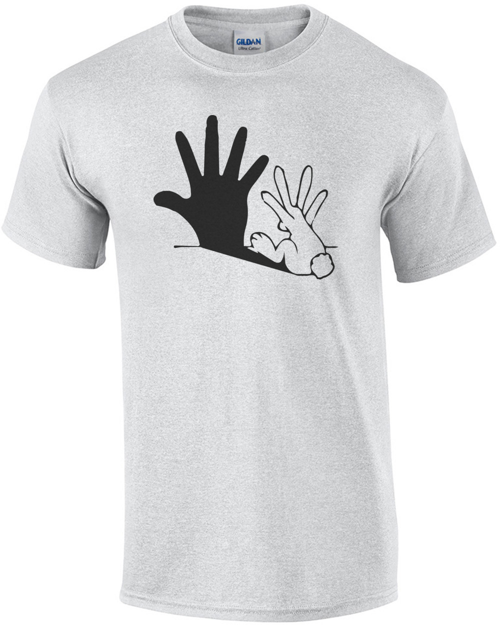 Bunny Shadow Funny Animal T-Shirt shirt