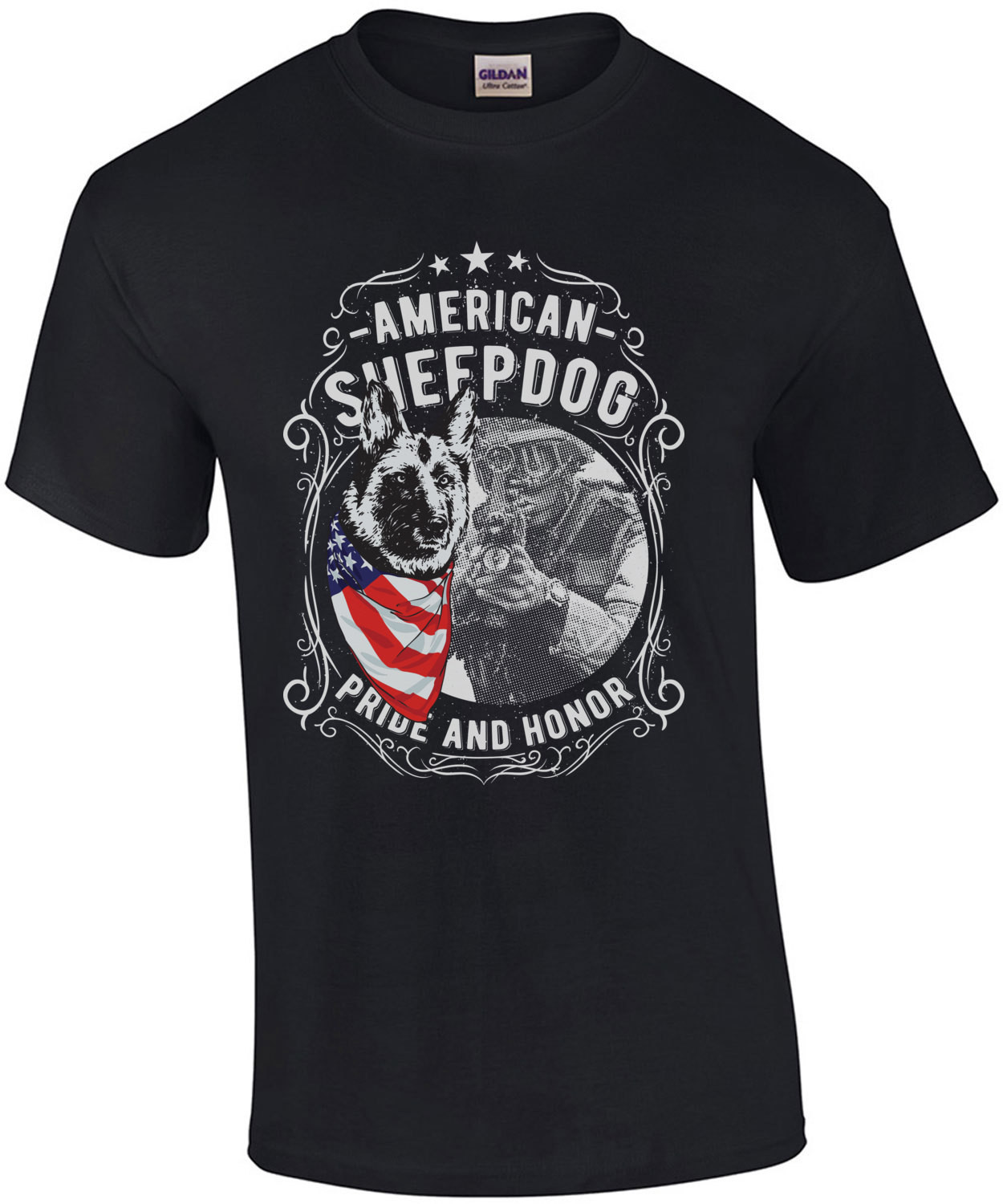 American Sheep Dog Patriotic T-Shirt