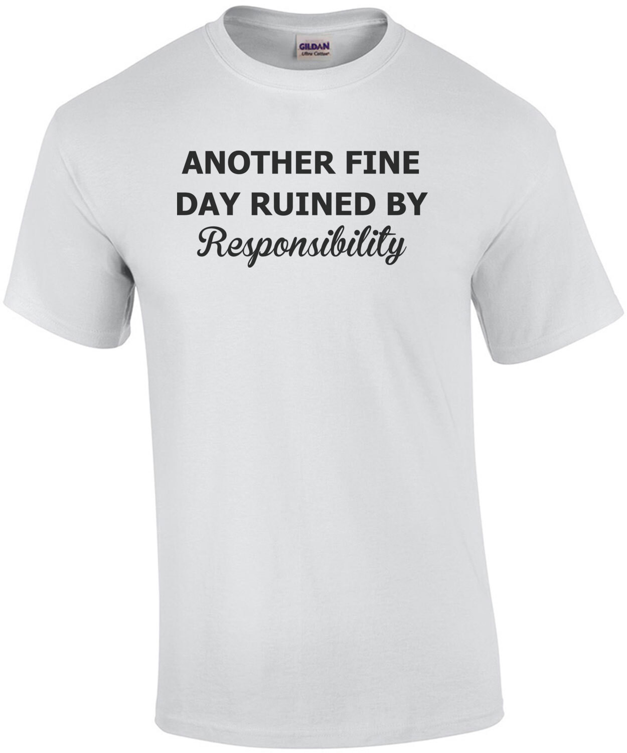 ANOTHER FINE DAY RUINED BY Responsibility - Sarcastic T-Shirt