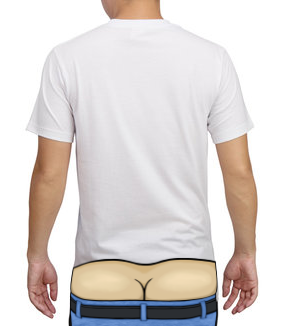 Exposed Butt Crack - Funny Gag Gift T-Shirt