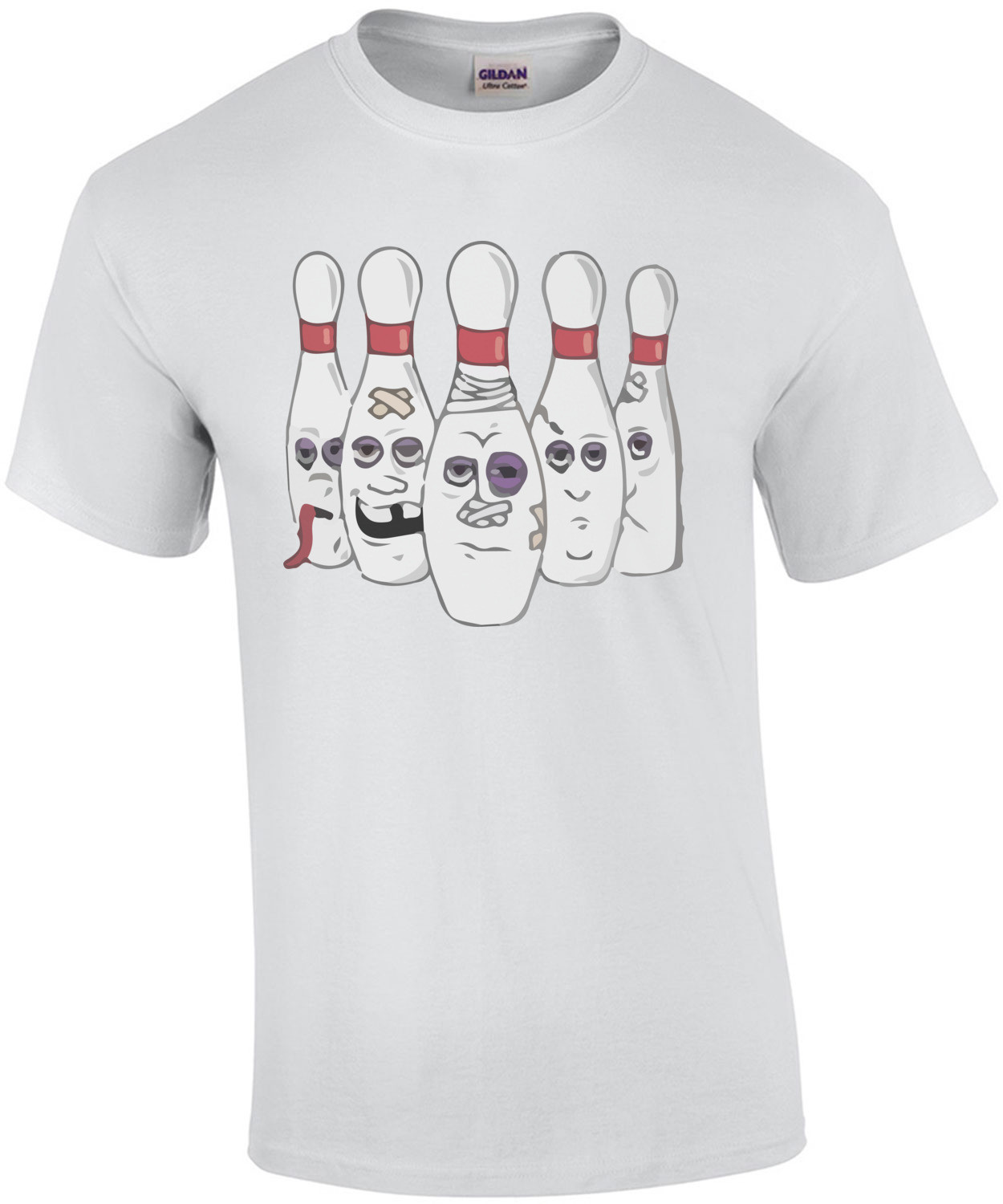 Beat Up Bowling Pins - Funny Bowling T-Shirt
