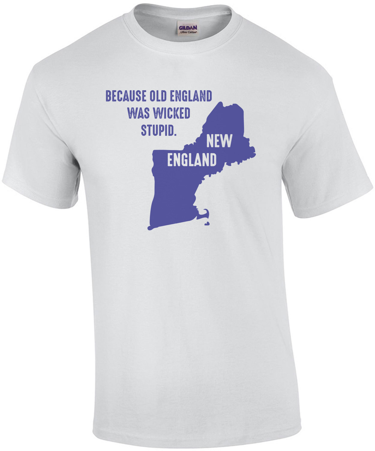 Because old England was wicked stupid. New England.  Maine, Vermont, New Hampshire, Massachusetts, Rhode Island, and Connecticut - New England T-Shirt
