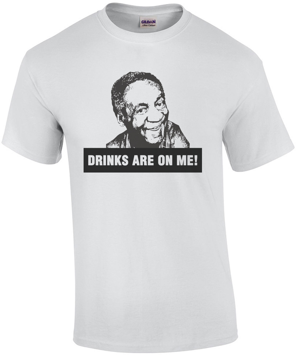 Bill Cosby Drinks Are On Me Funny T-Shirt