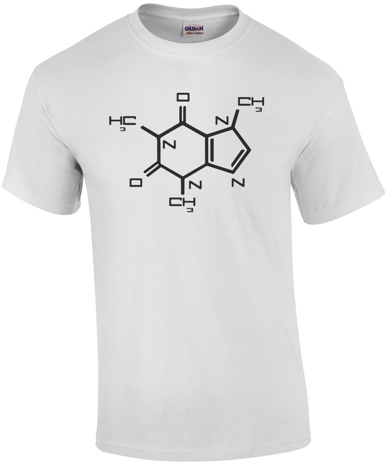 Caffeine molecule t-shirt