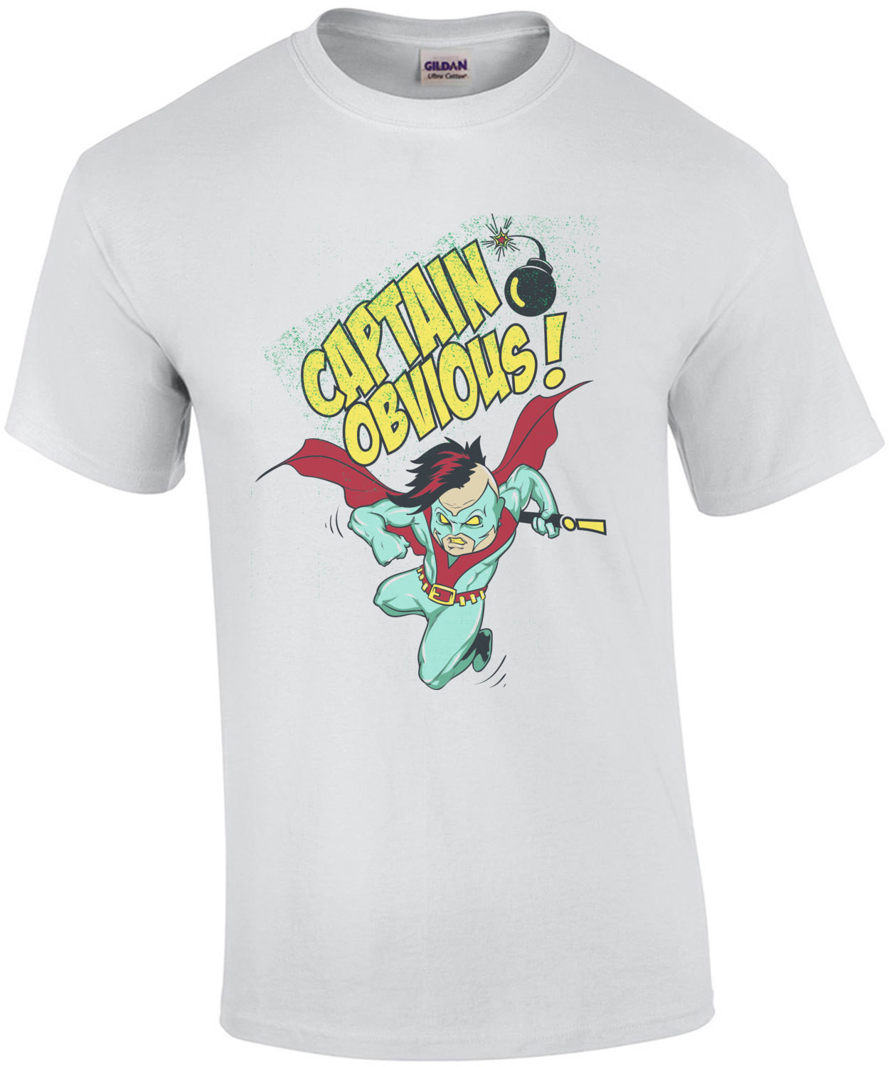 Captain Obvious Retro Comic Book Superhero T-Shirt