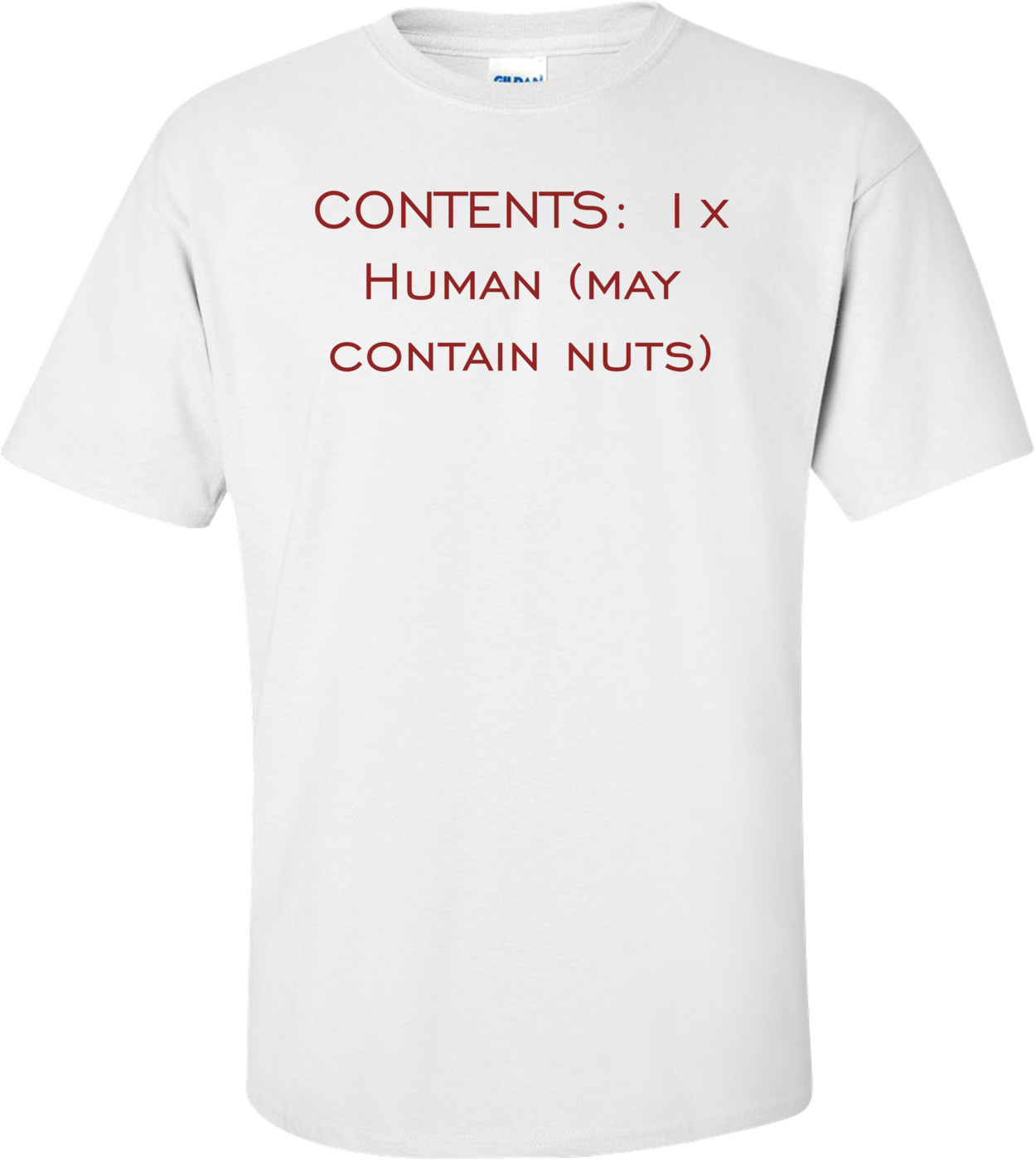 CONTENTS: 1x Human (may contain nuts) Shirt