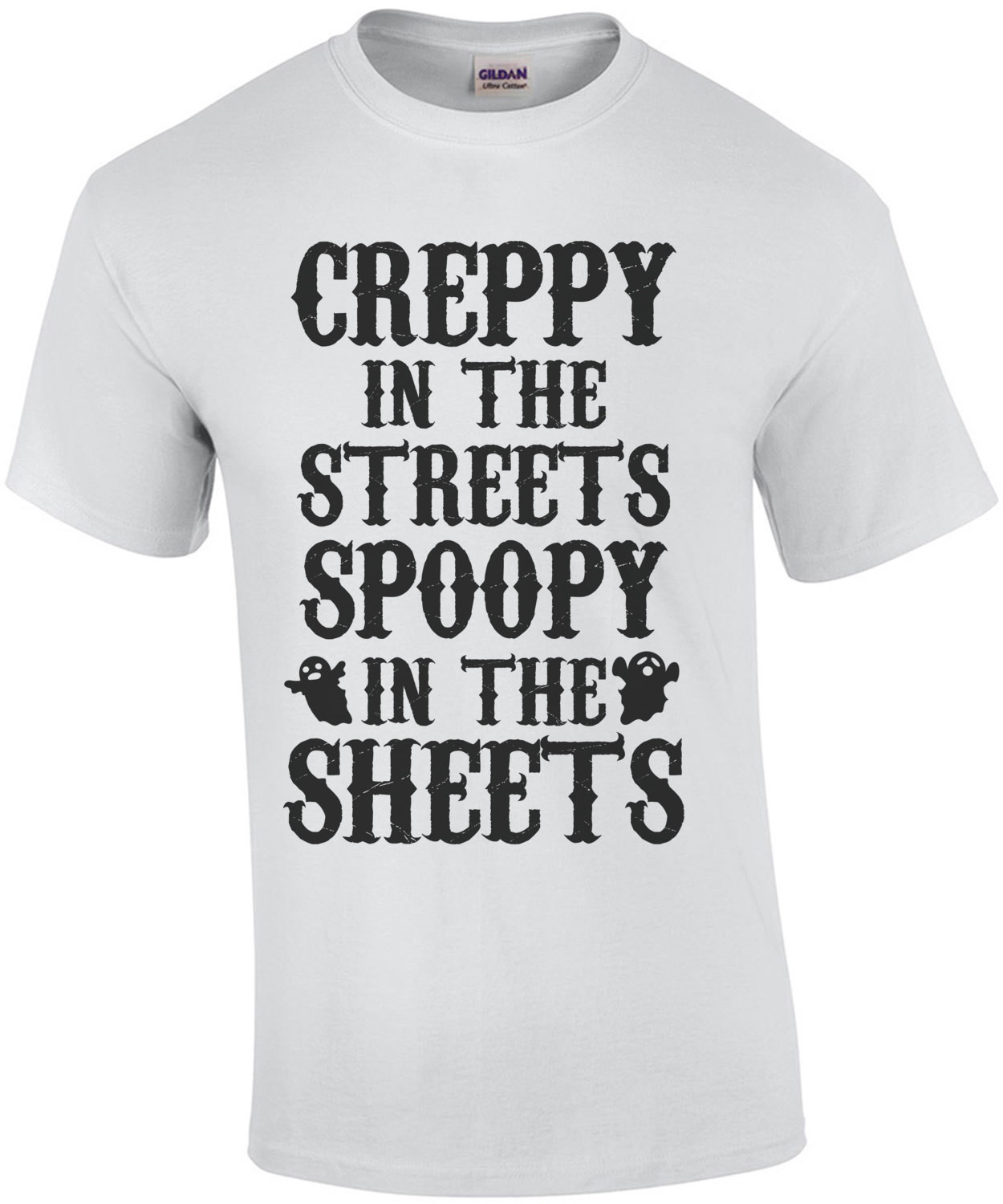 Creppy In The Streets Spoopy In The Sheets Haloween T-Shirt