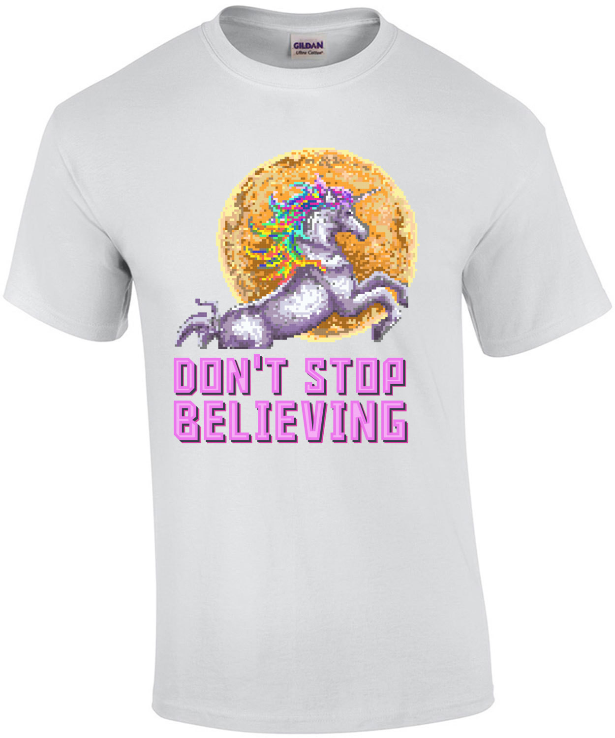 Dont Stop Believing Retro Unicorn T-Shirt
