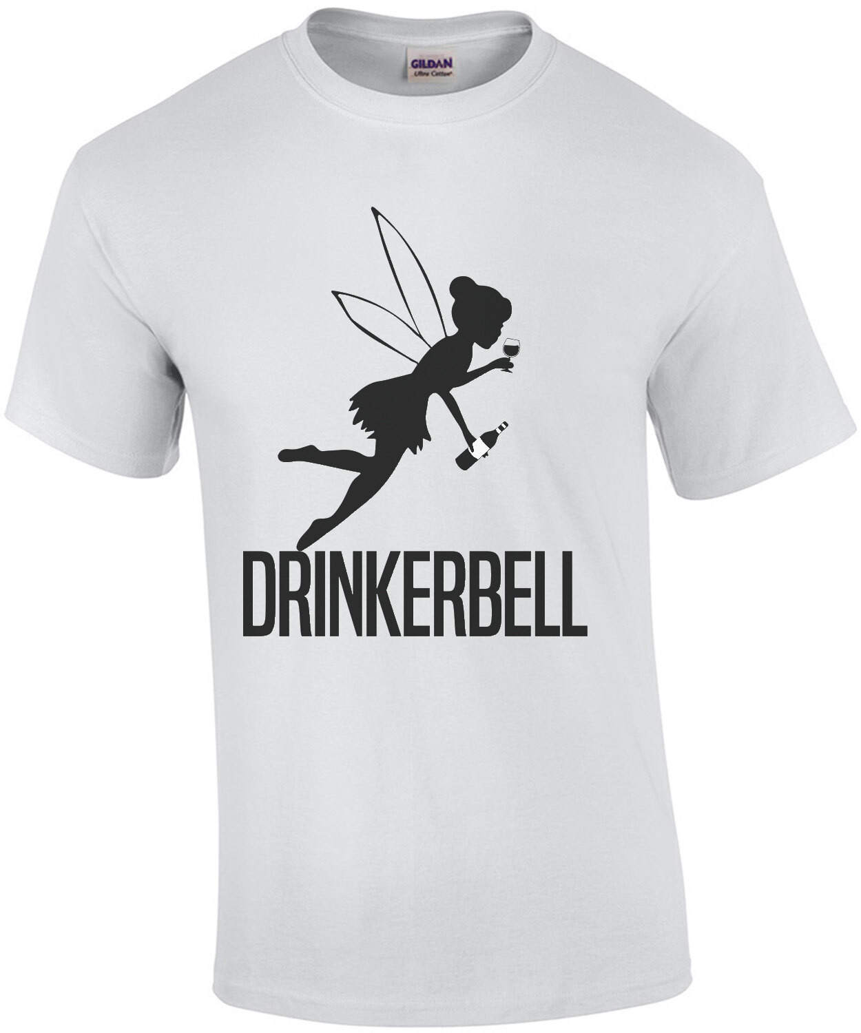 Drinkerbell - funny drinking tinkerbell parody wine t-shirt