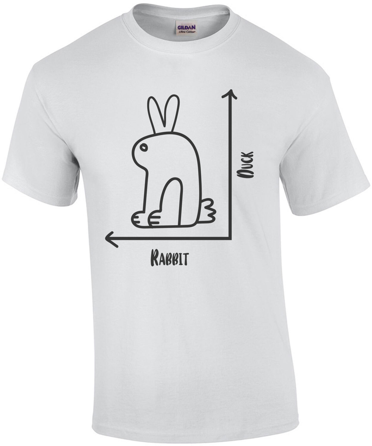 Duck Rabbit Graph - Which one do you see? Funny T-Shirt