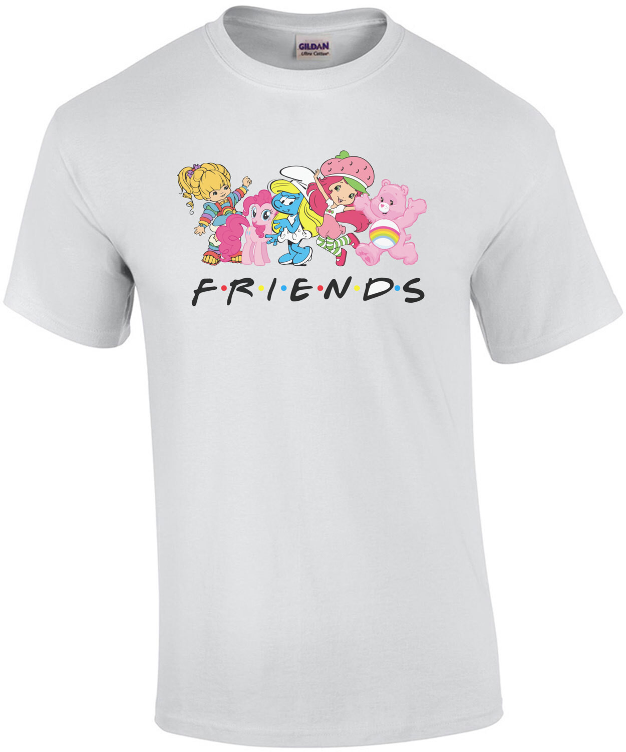 Friends - Rainbow Brite - My Little Pony - Smurfette - Strawberry Shortcake - Carebear - 80s, 90's T-Shirt
