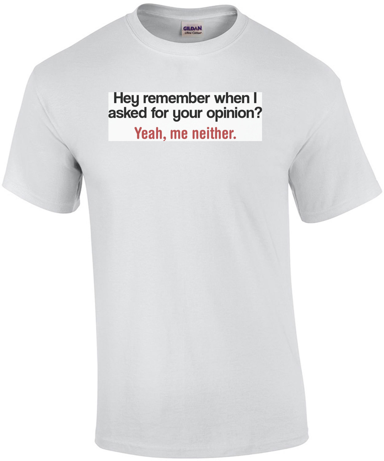 Hey Remember When I Asked For Your Opinion Yeah Me Neither Funny T-shirt