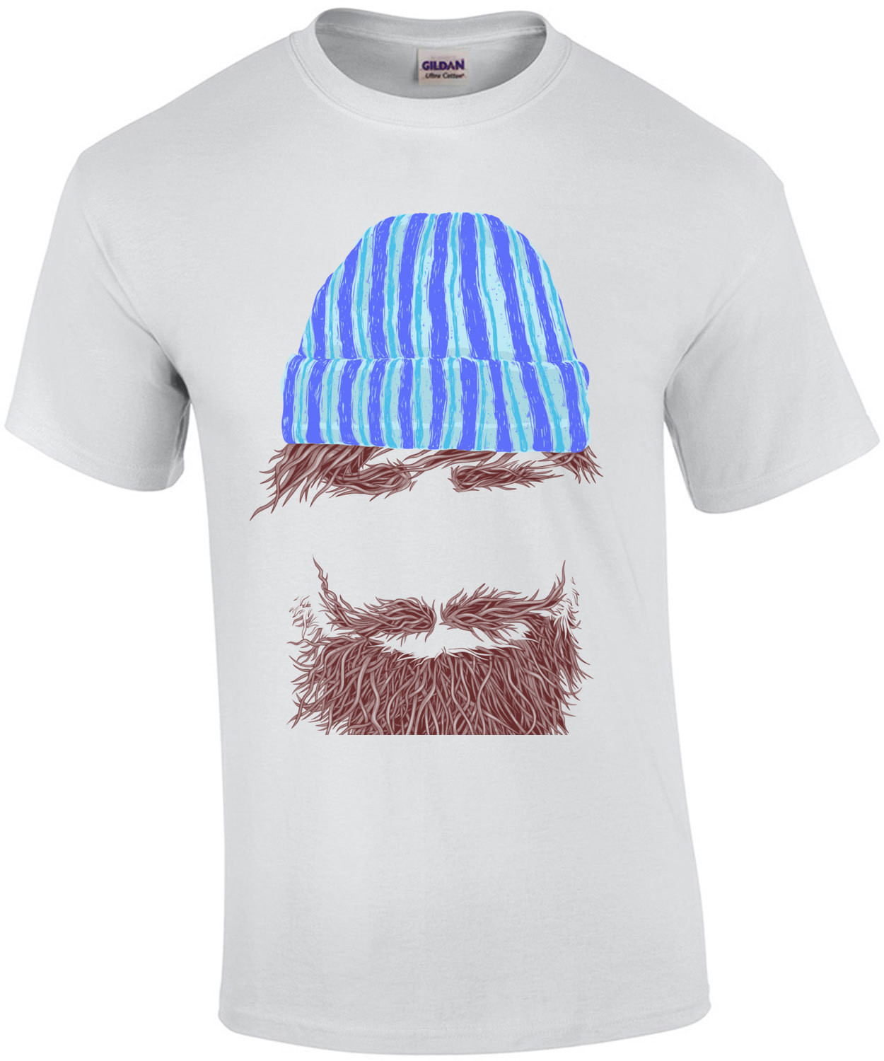 Hipster Outline Trendy Beard T-Shirt
