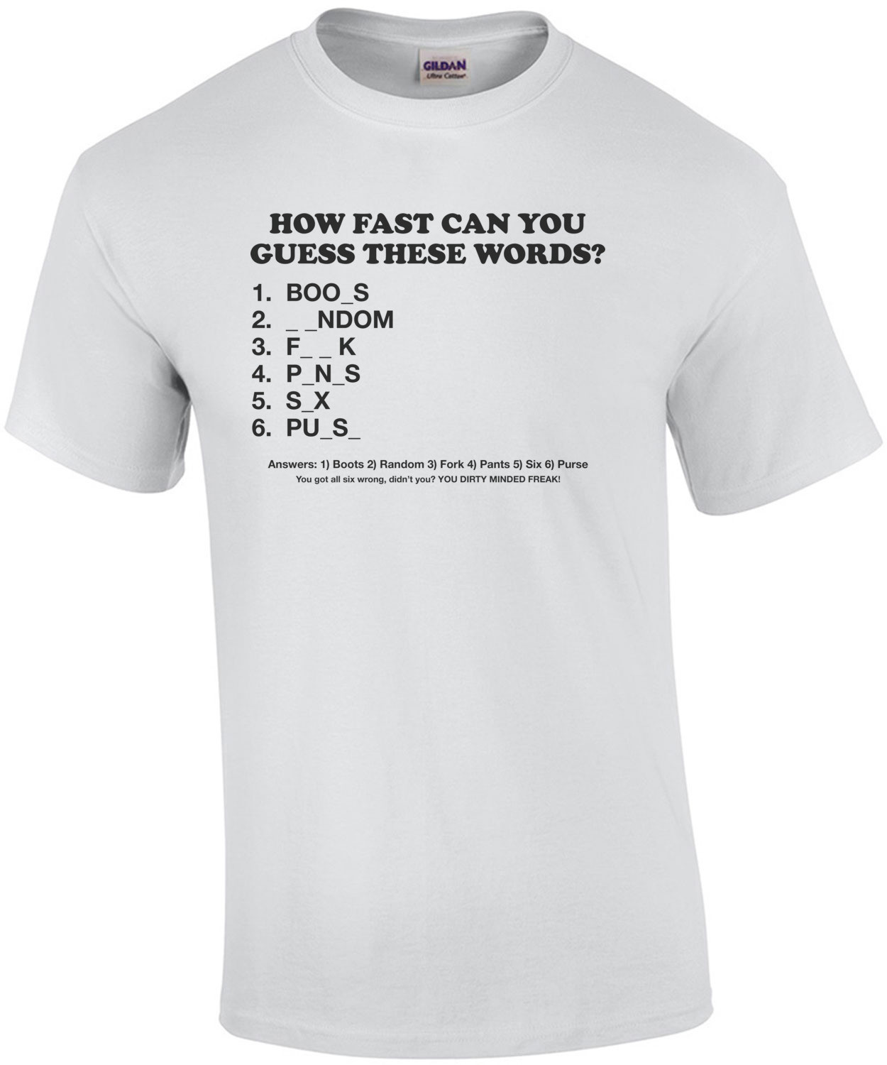 How Fast Can You Guess These Words? Shirt