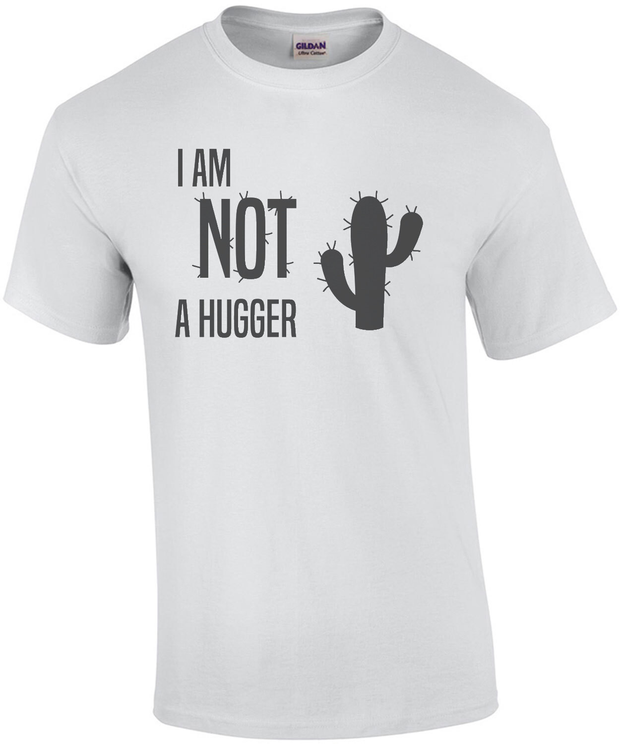 I am not a hugger - cactus - funny t-shirt