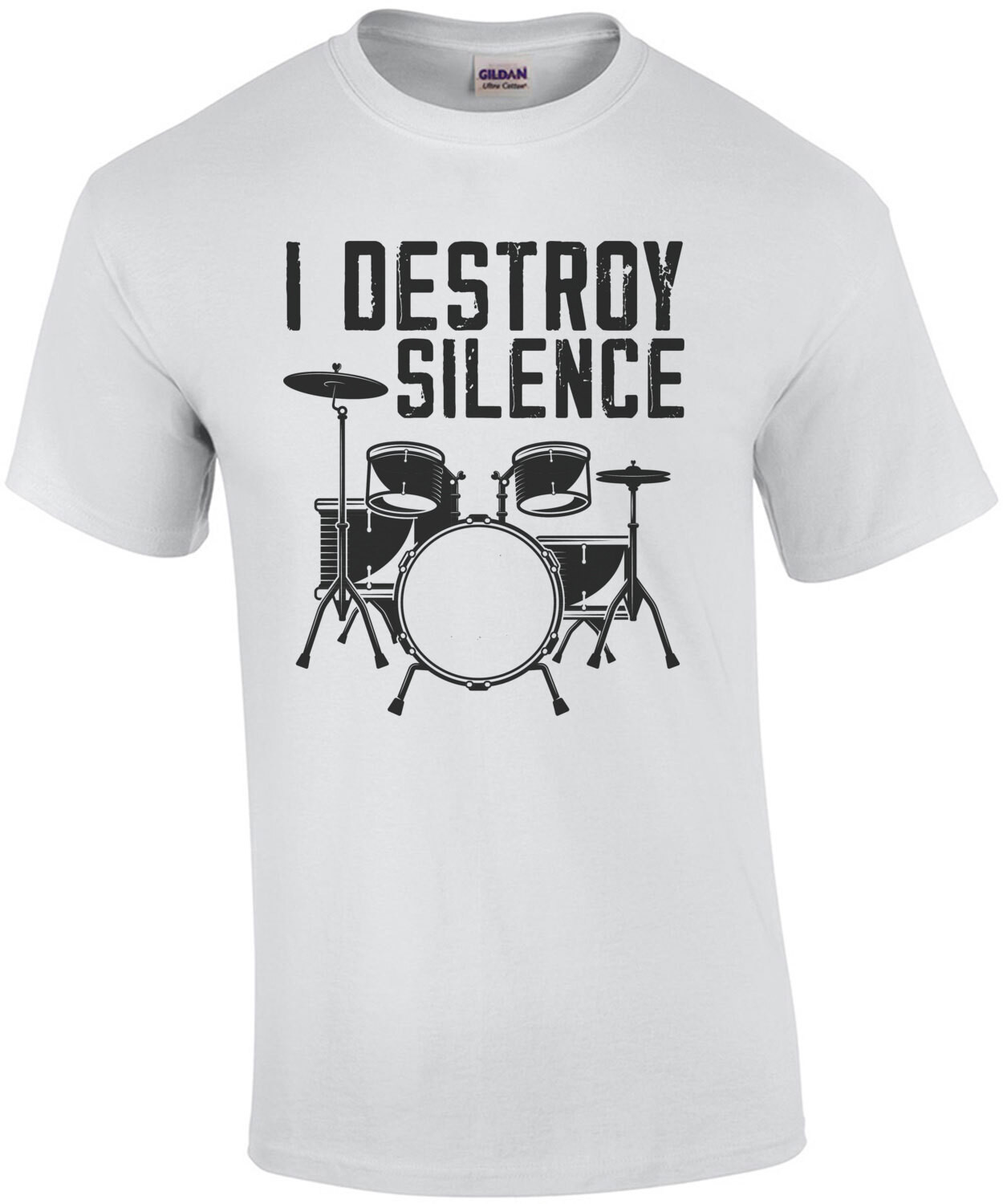 I destroy silence  - drummer t-shirt