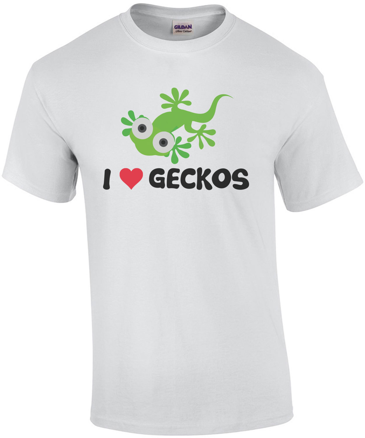 I love (heart) geckos - gecko t-shirt