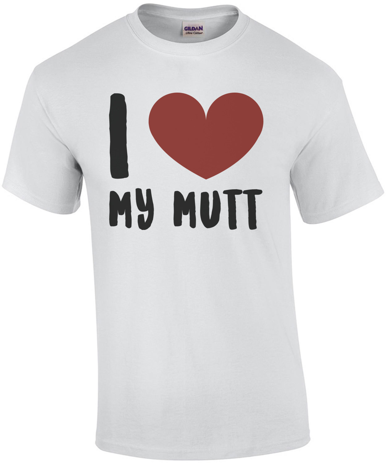 I love (heart) my mutt - mutt t-shirt