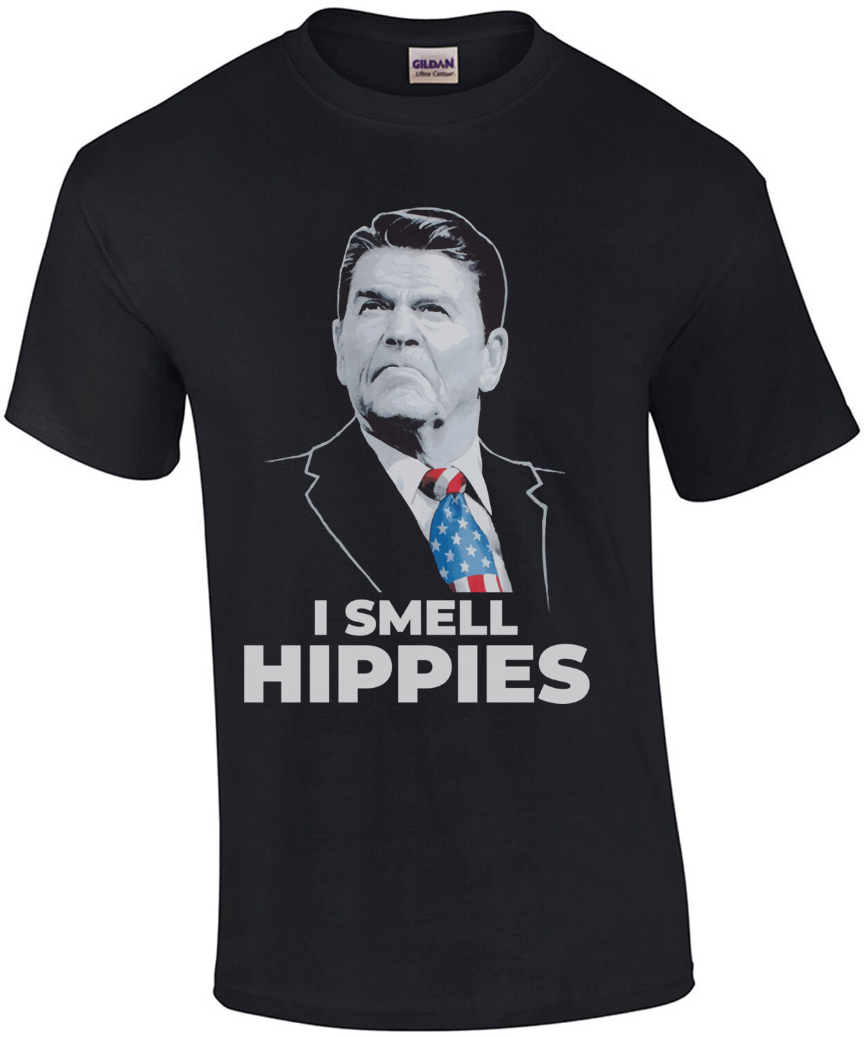 I smell hippies - Ronald Reagan T-Shirt