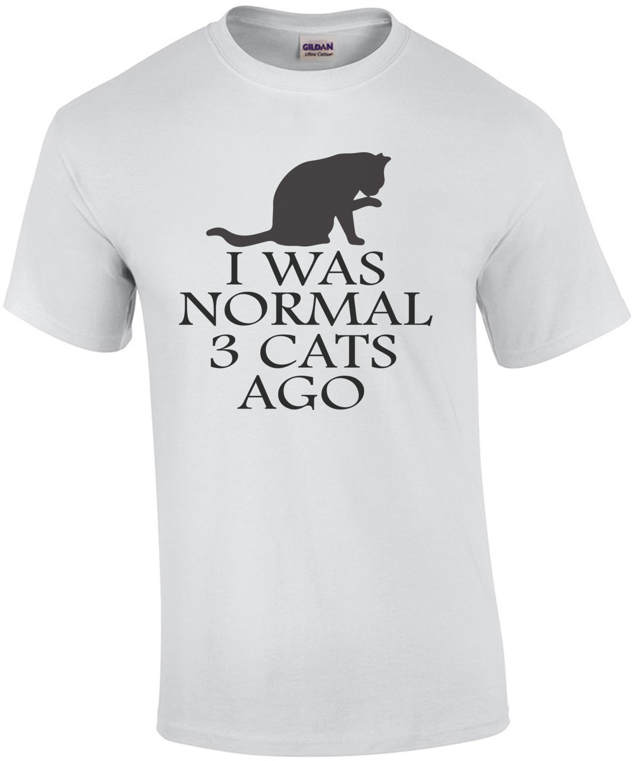 I was normal 3 cats ago - funny cat t-shirt