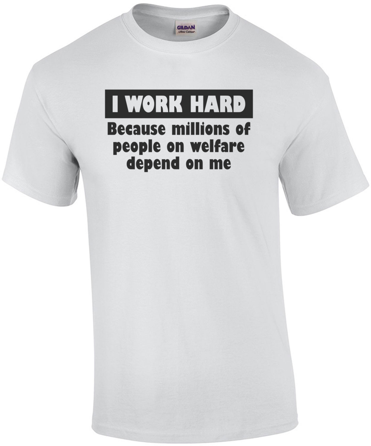 I Work Hard Because Millions On Welfare Depend On Me Shirt