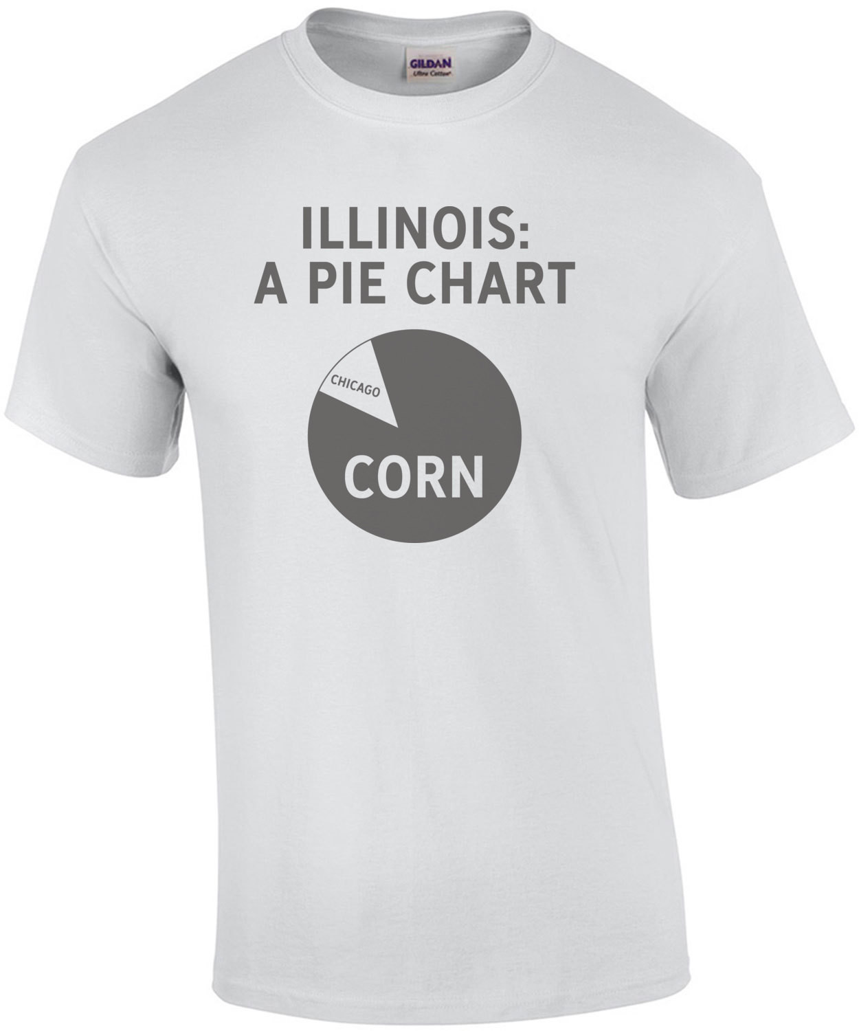 Illinois: A pie chart. Chicago and Corn - Illinois T-Shirt