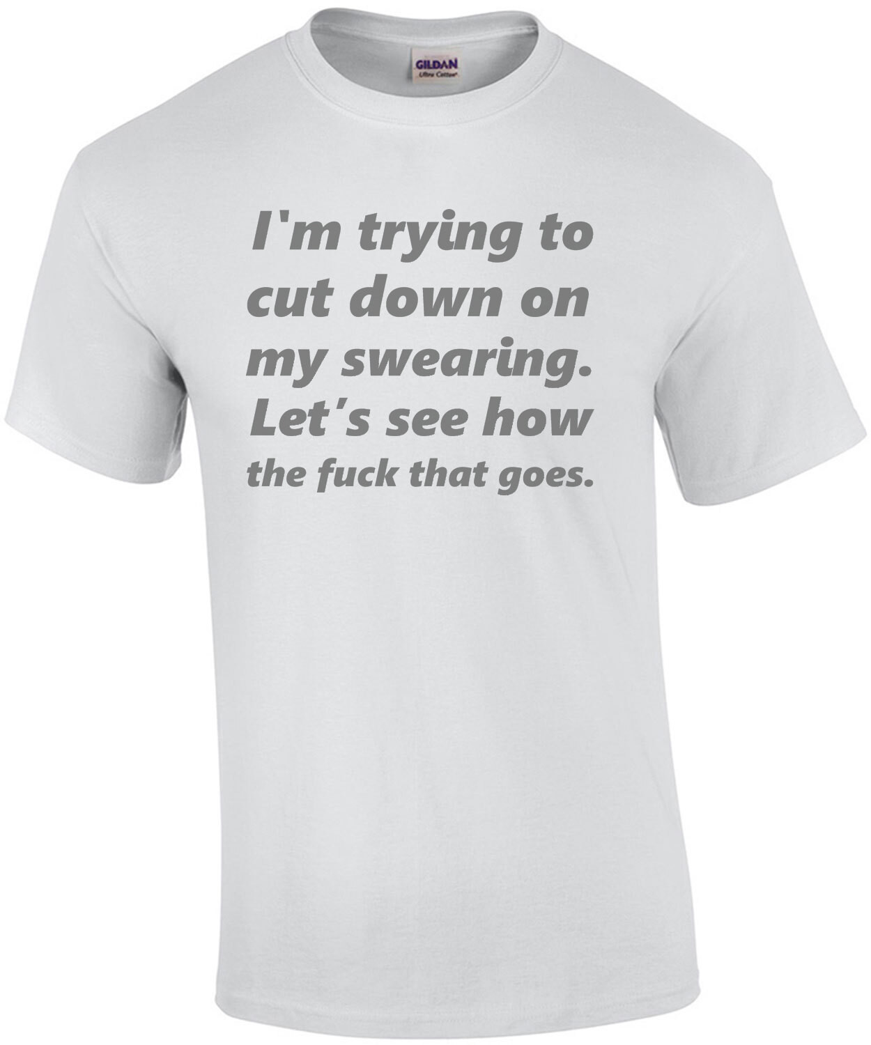 I'm trying to cut down on my swearing. Let's see how the fuck that goes. Funny sarcastic T-Shirt