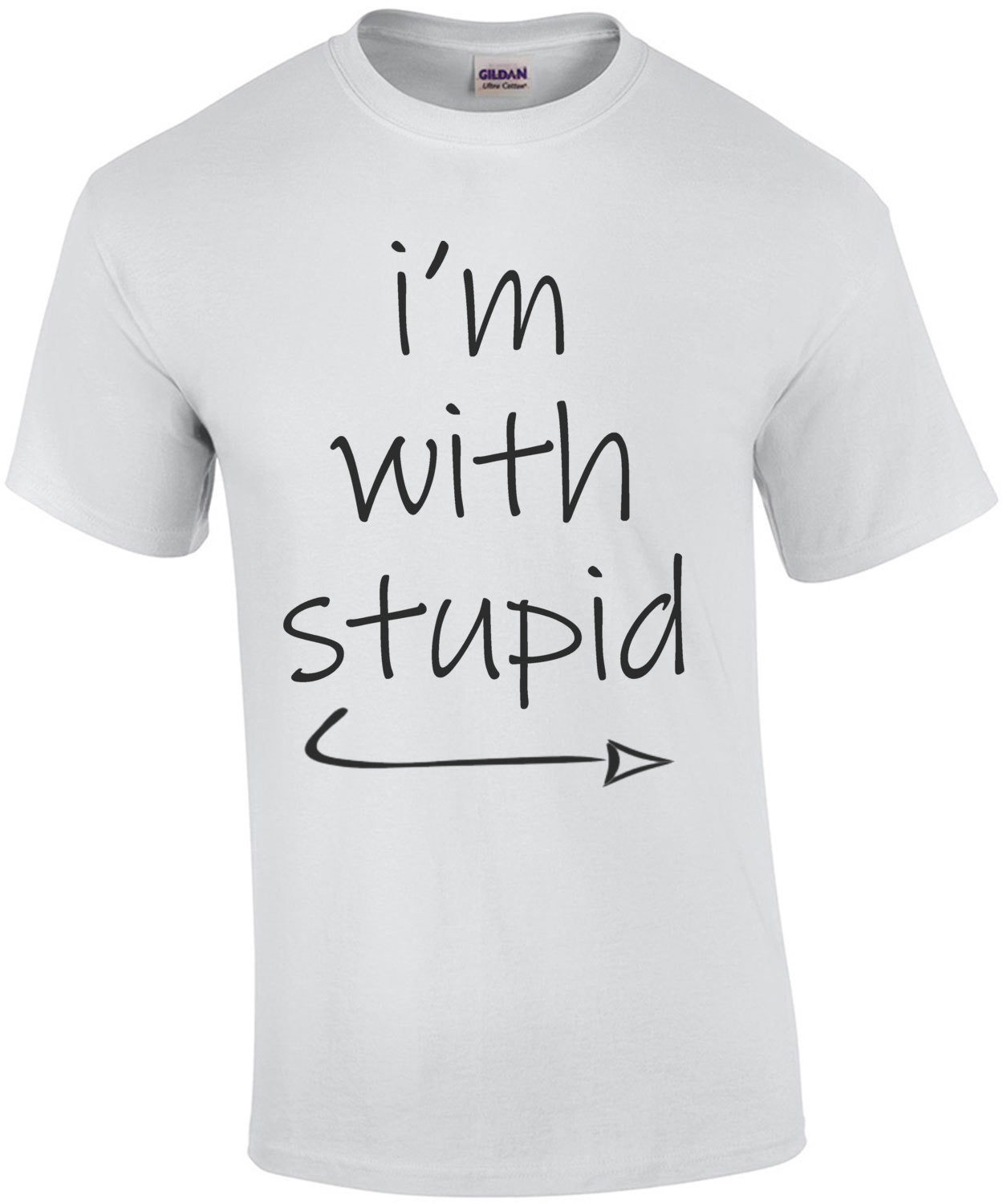 i'm with stupid - funny couple's t-shirt