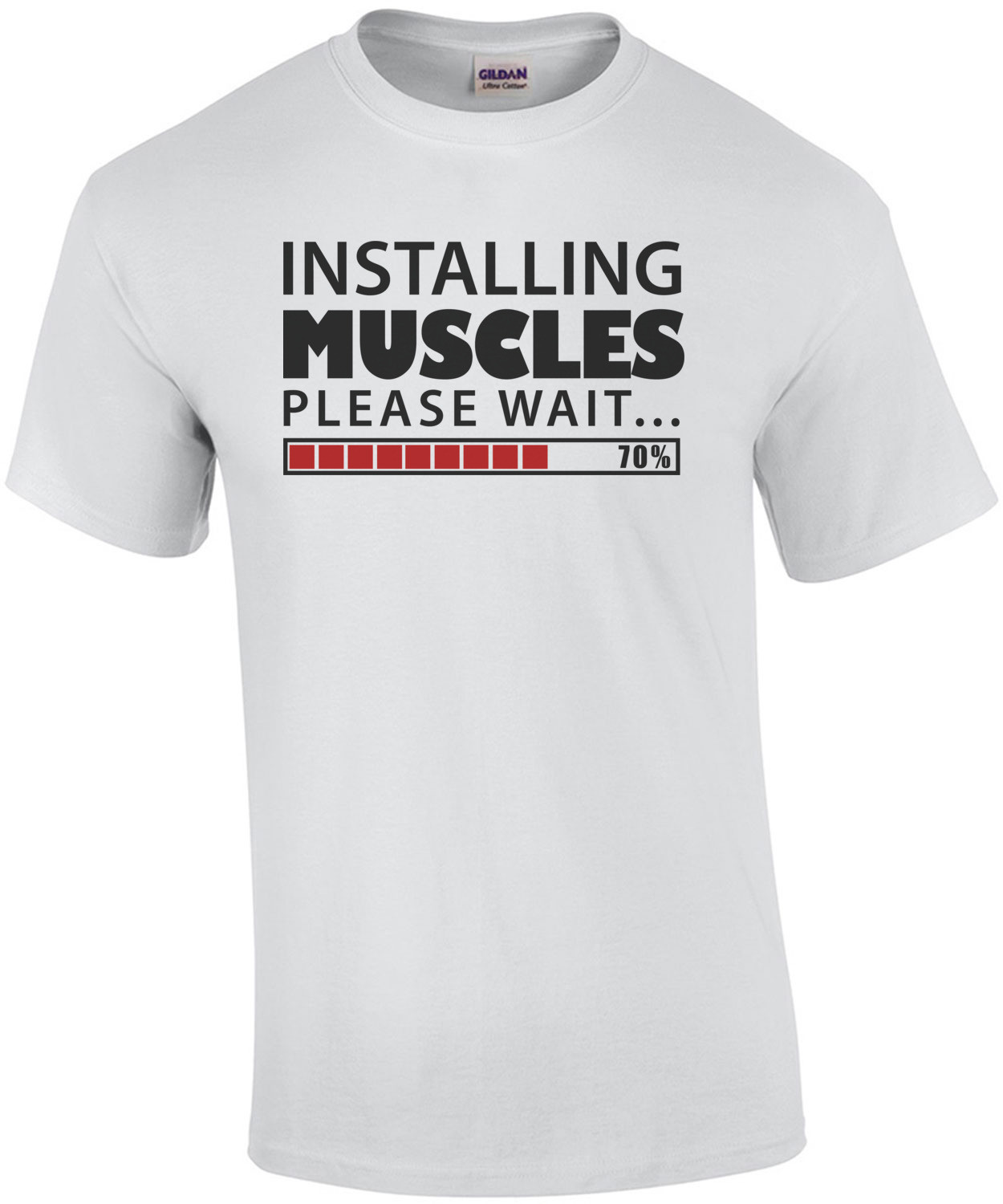 Installing Muscles. Please Wait. Funny Work Out T-Shirt