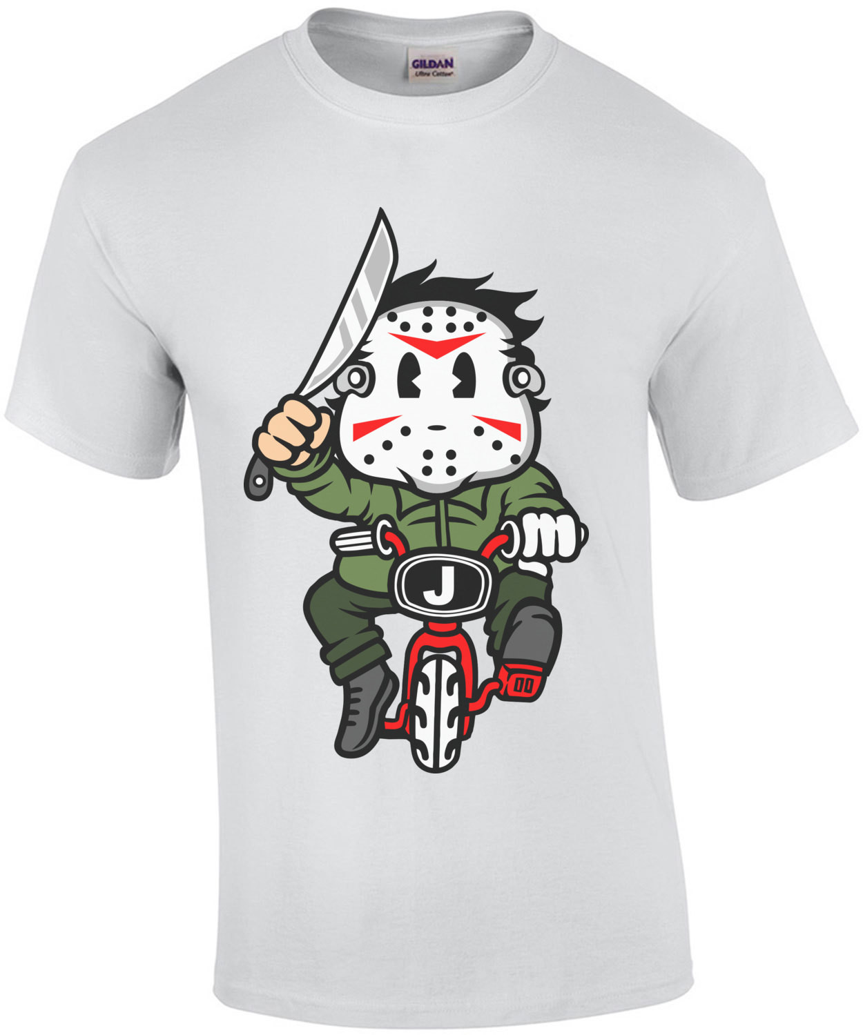 Jason On A Bicycle Retro Cartoon T-Shirt