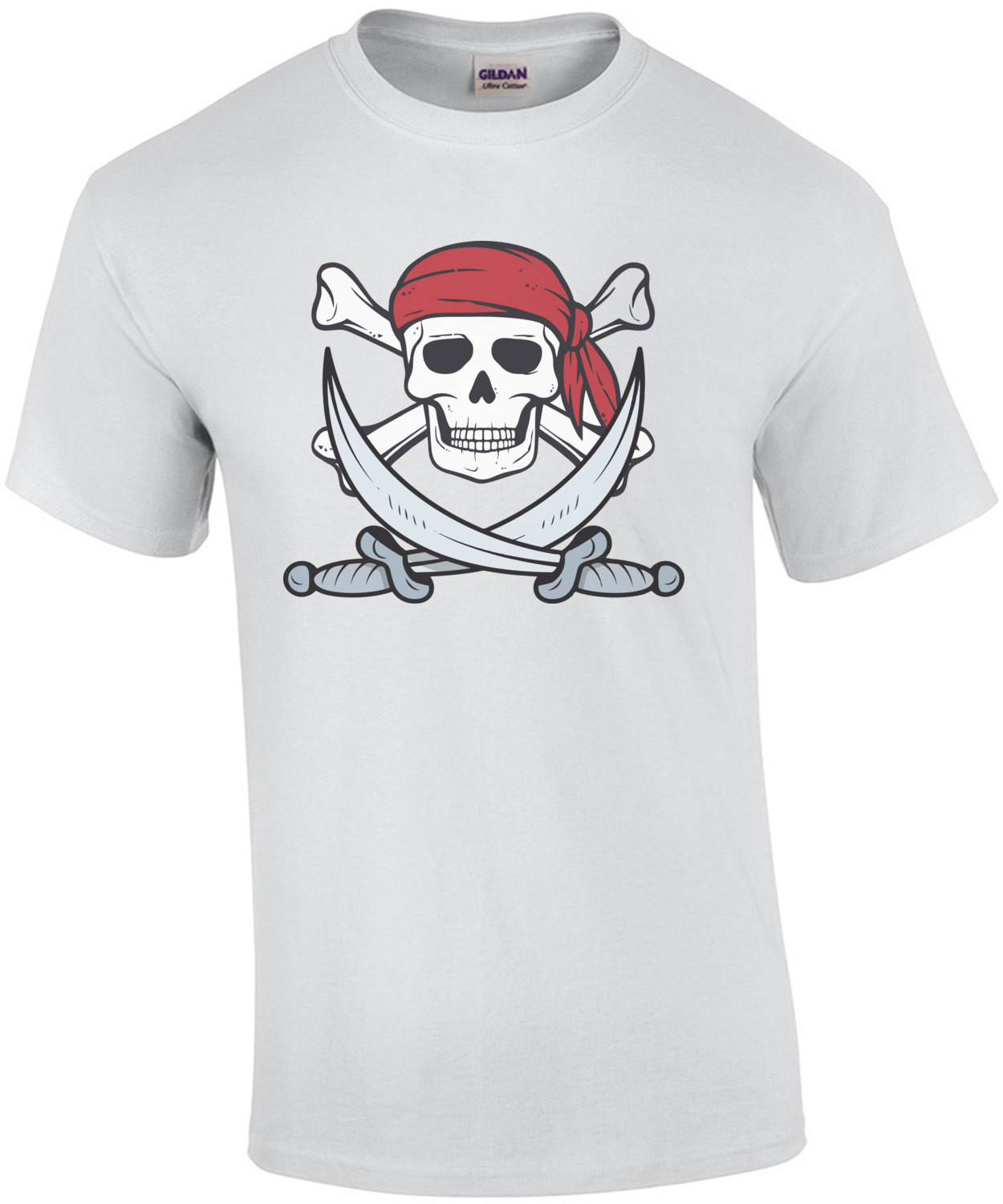 Jolly Roger Pirate Flag T-Shirt - Skull & Crossbones Buccaneer Costume Shirt
