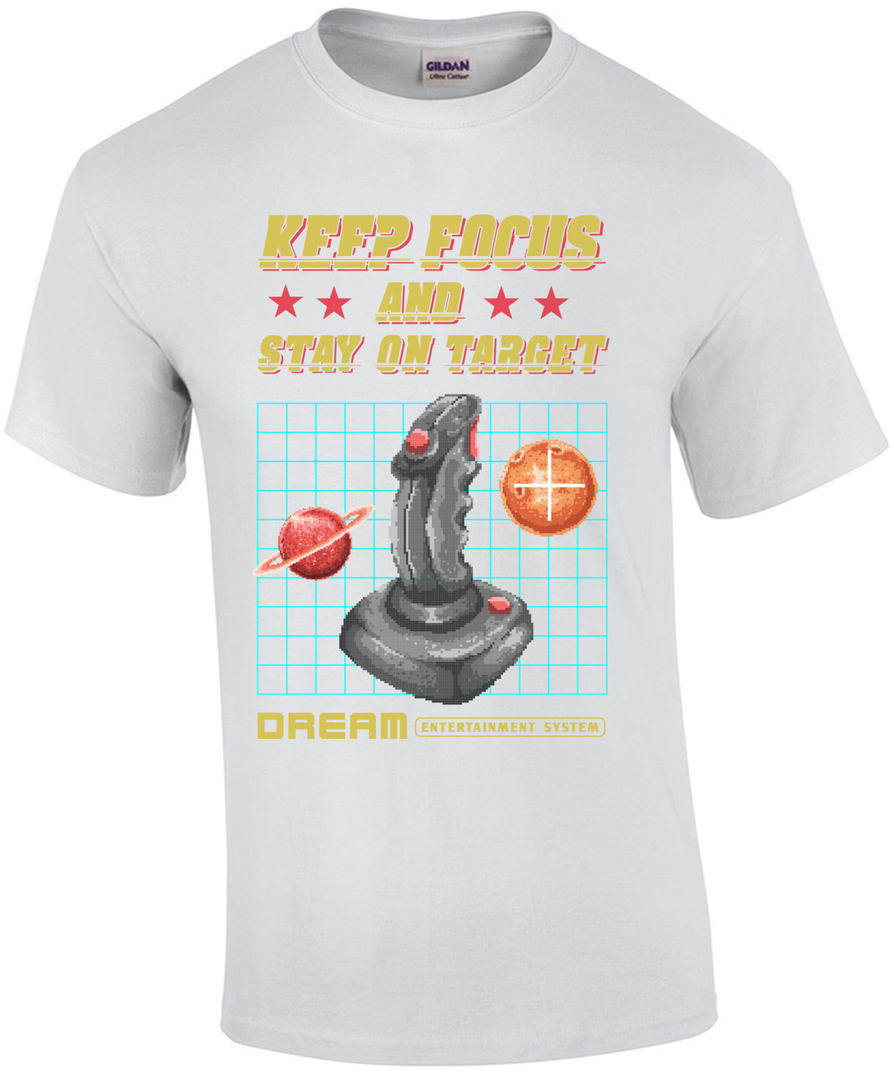 Keep Focus And Stay On Target Retro Gaming T-Shirt