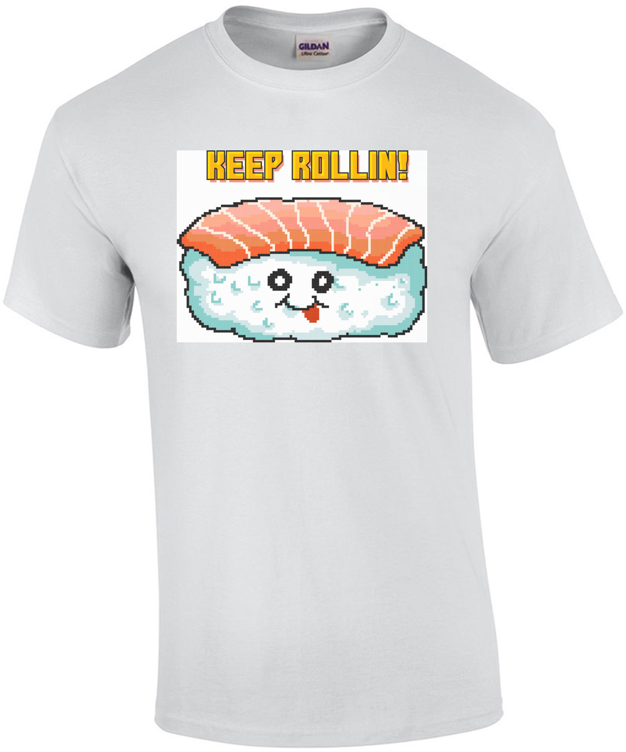 Keep Rolling Cute Motivational Sushi T-Shirt