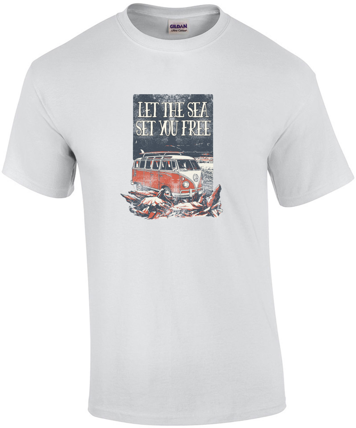 Let The Sea Set You Free Retro Hippy T-Shirt