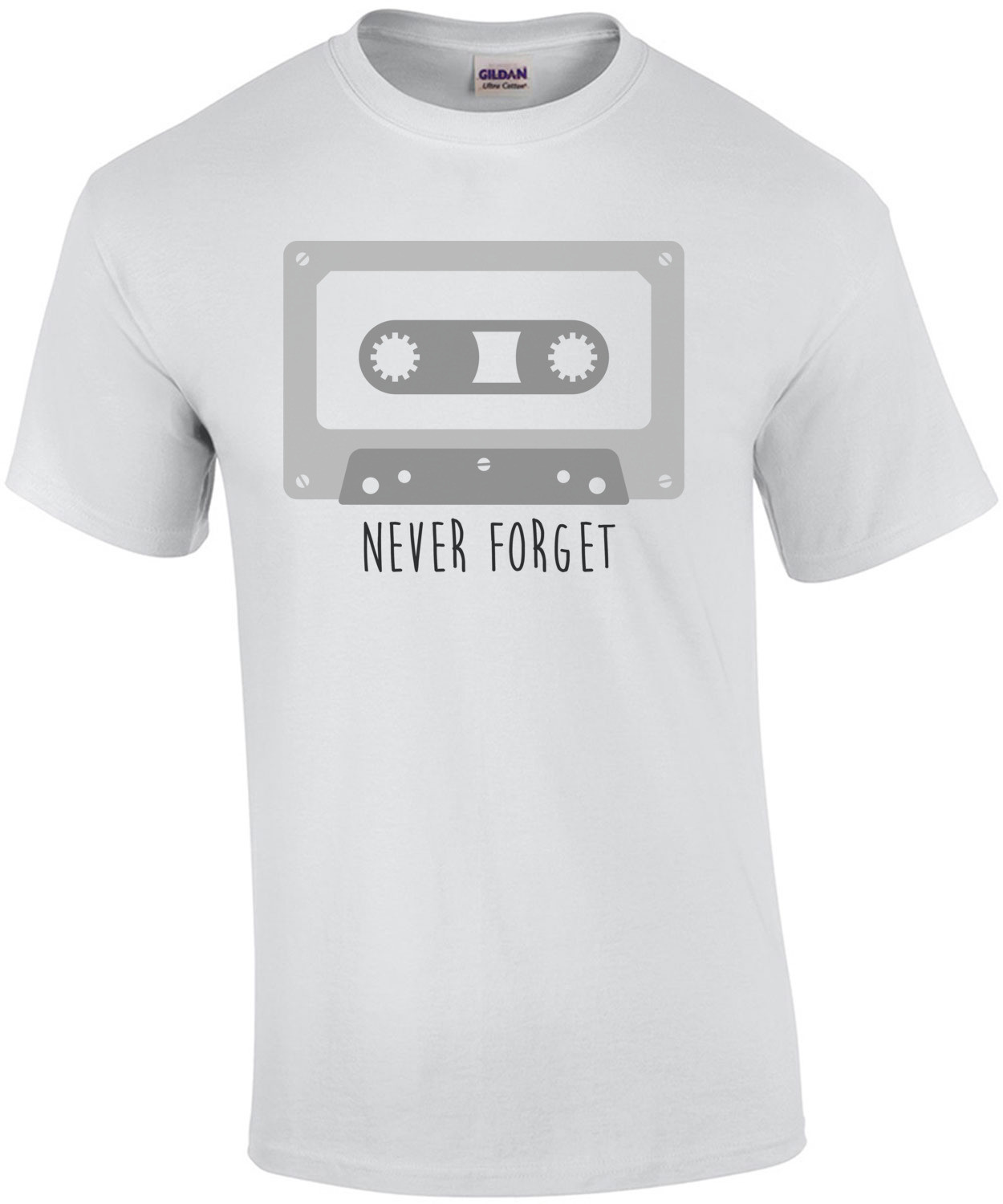 Never Forget - Tape Cassette Tape Deck T-Shirt