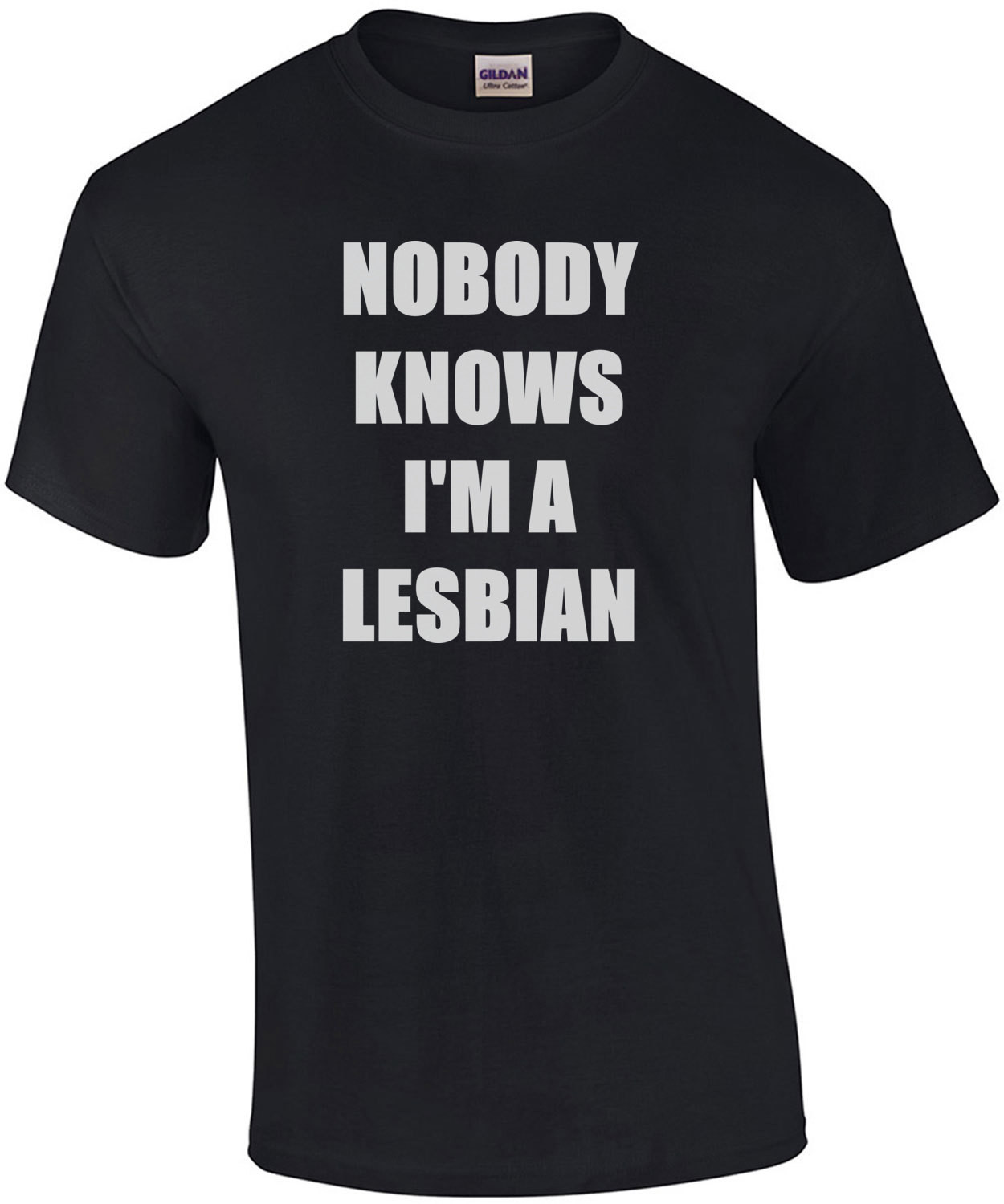 Nobody knows I'm a lesbian - funny t-shirt