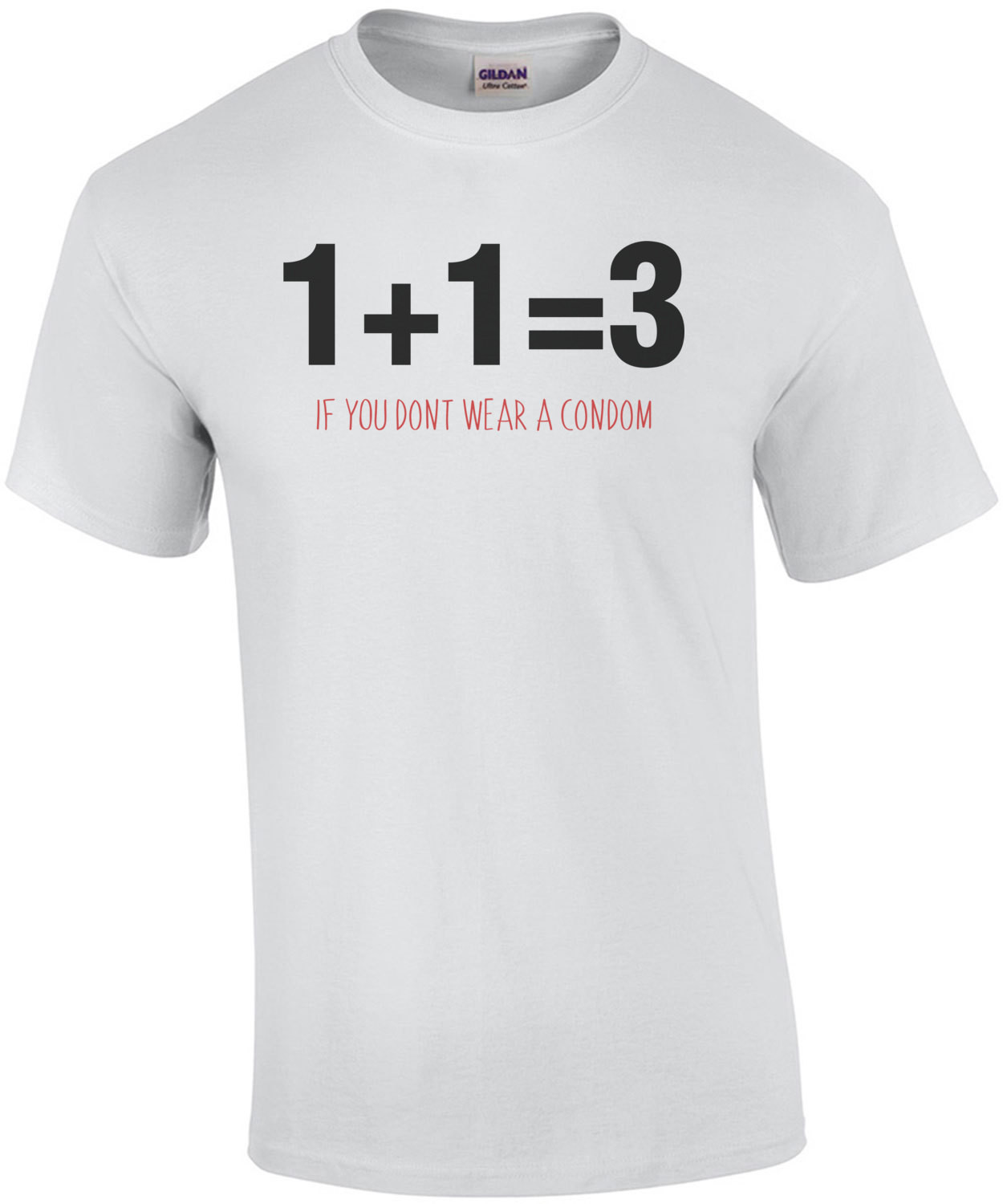 One Plus One Equals Three If You Dont Wear A Condom T-Shirt
