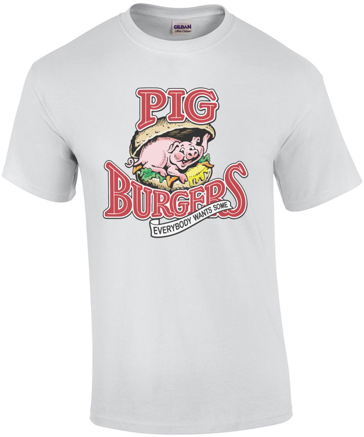 Pig Burgers - Everybody wants some - Better Off Dead - 80's T-Shirt