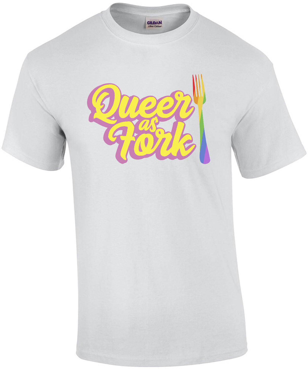 Queer as fork - funny gay pride t-shirt / LGBTQ T-Shirt