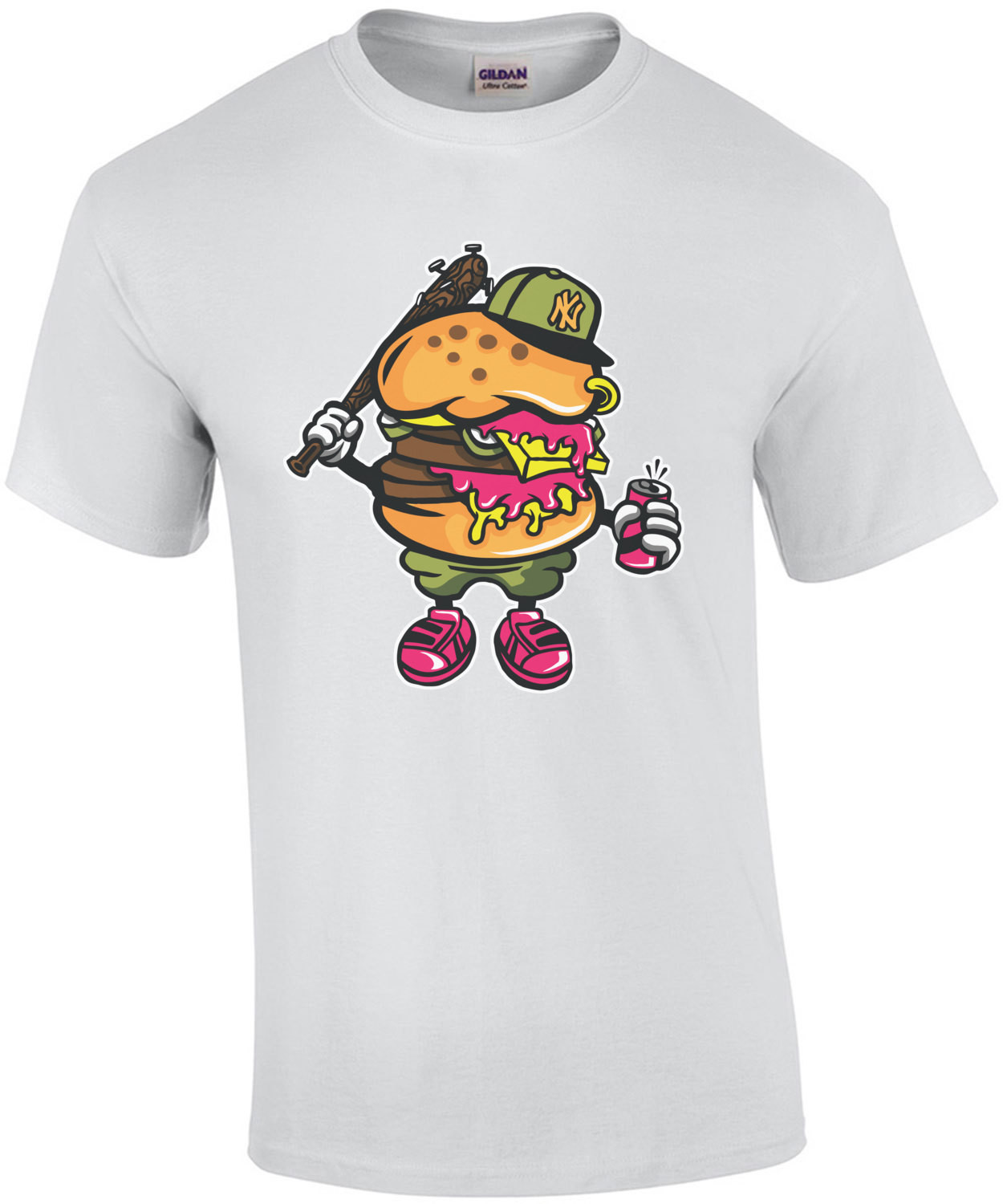 Retro Thuggish New York Burger T-Shirt