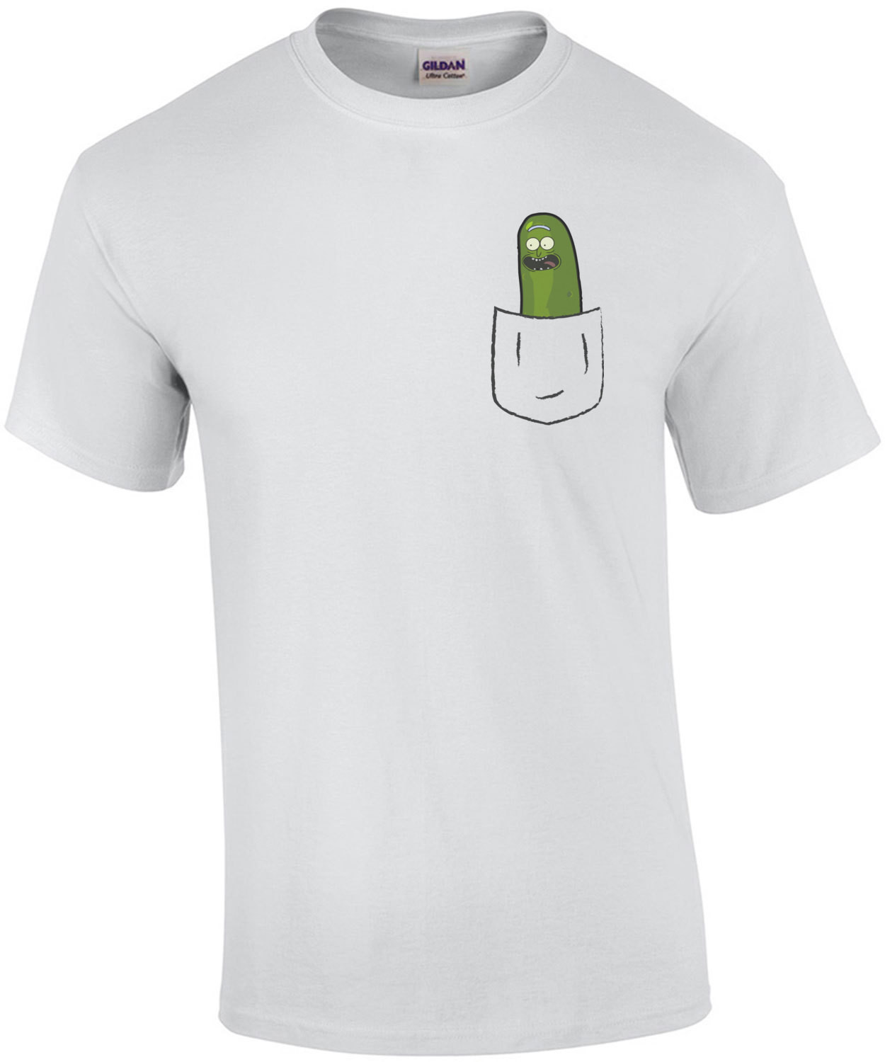 Rick And Morty - Pickle Rick in pocket t-shirt