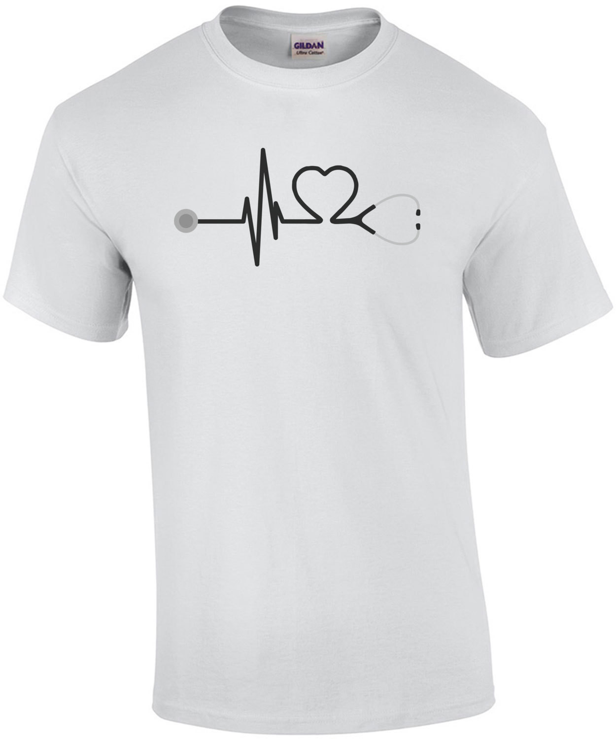 RN - Registered Nurse - stethoscope heart t-shirt